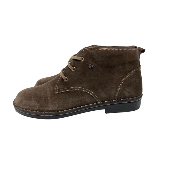 FINN COMFORT Brown Suede Leather Ankle Boots Men's Size 9.5 New - Picture 7 of 11
